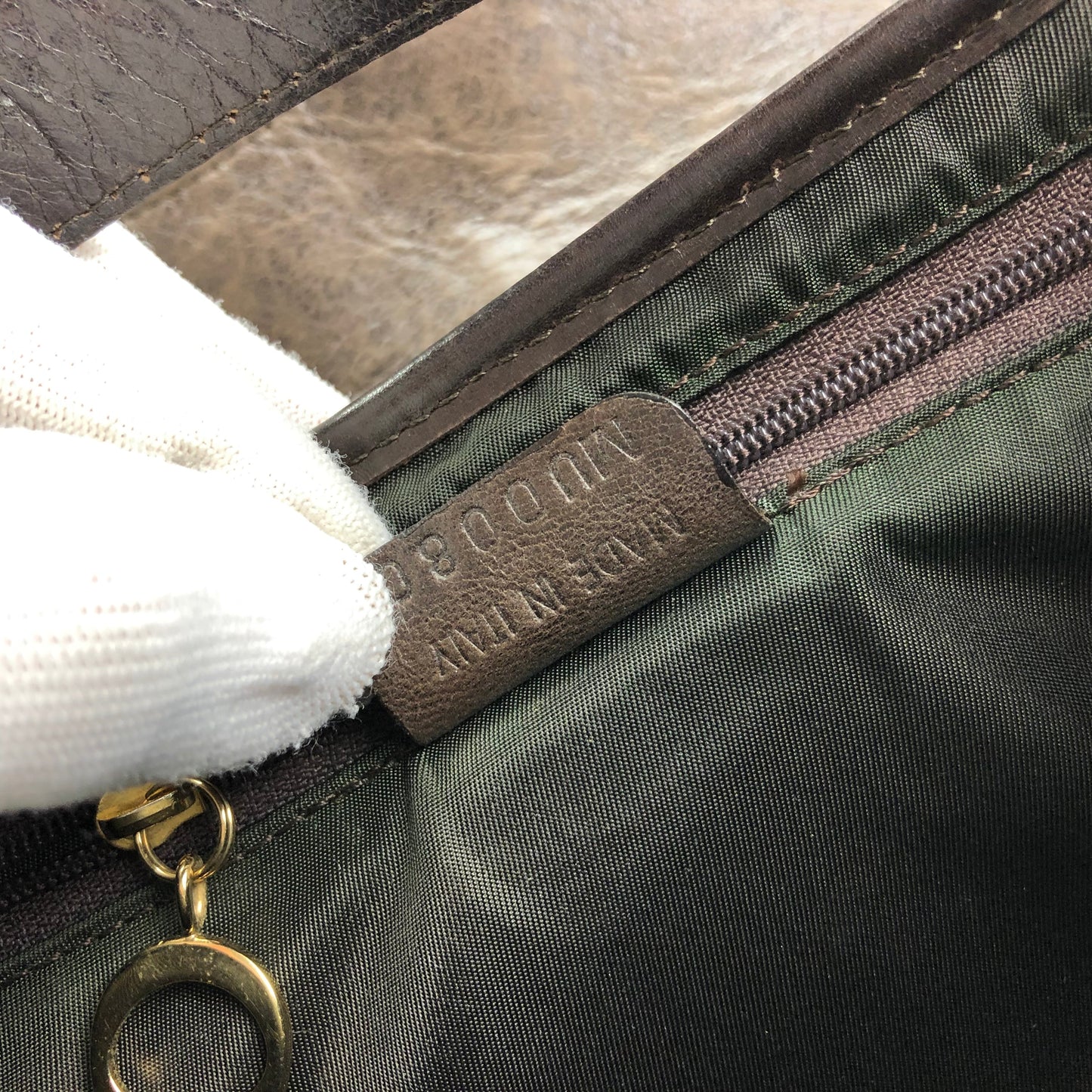 CHRISTIAN DIOR BROWN LEATHER SADDLE BAG