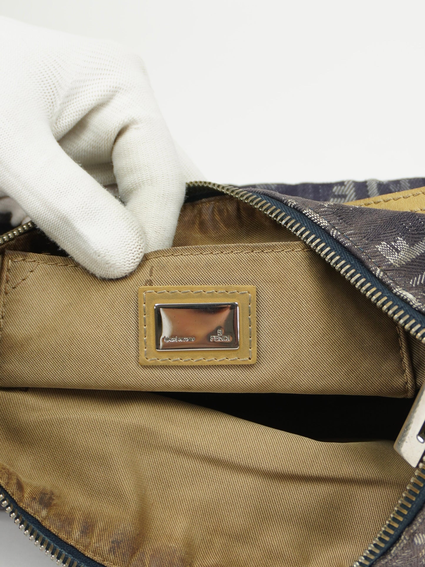 FENDI DENIM ZUCCA SHOULDER BAG