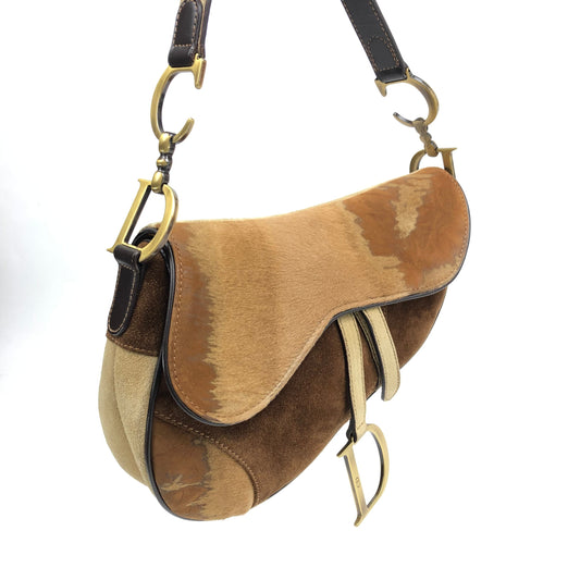 CHRISTIAN DIOR PONY HAIR SADDLE BAG