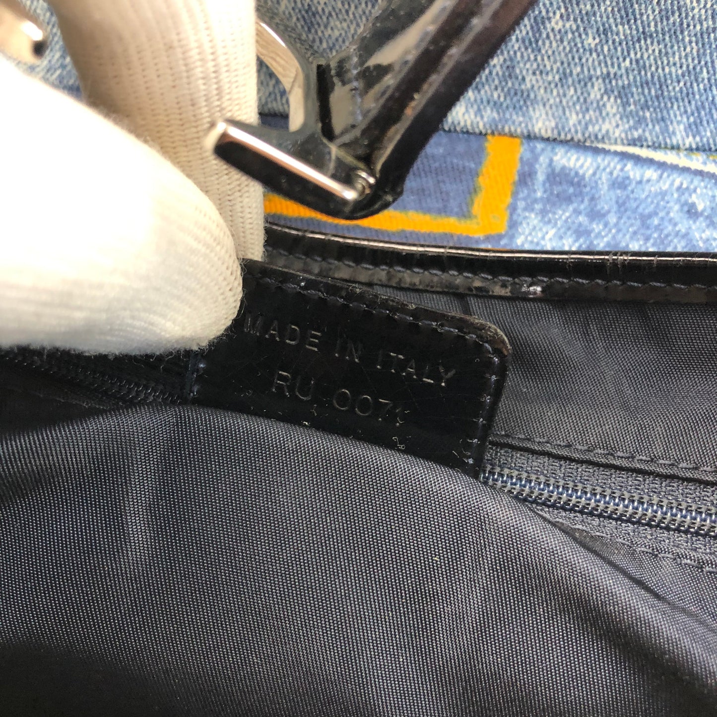 CHRISTIAN DIOR DENIM DOUBLE SADDLE BAG