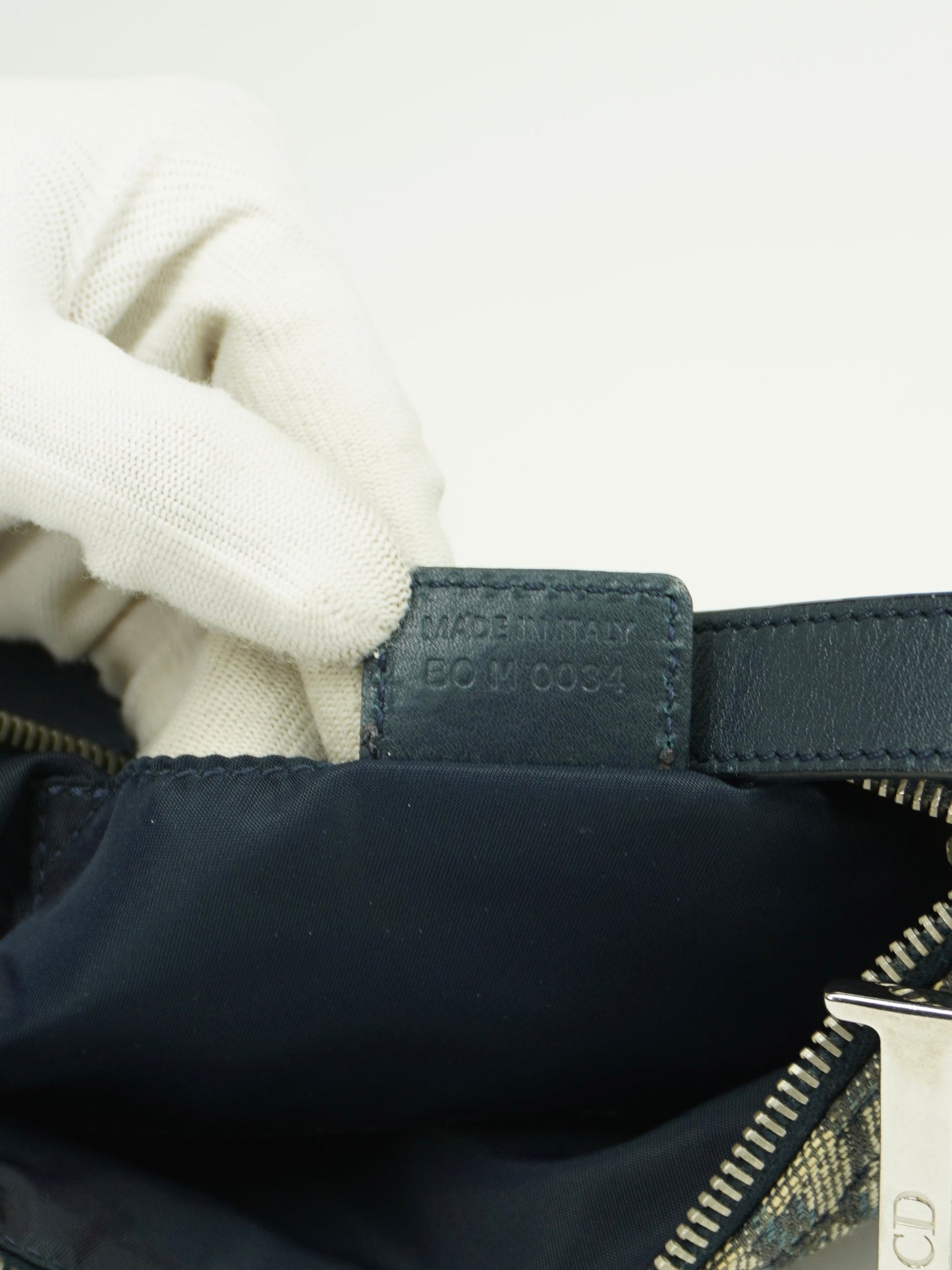 CHRISTIAN DIOR MONOGRAM BAG WITH SILVER HARDWARE