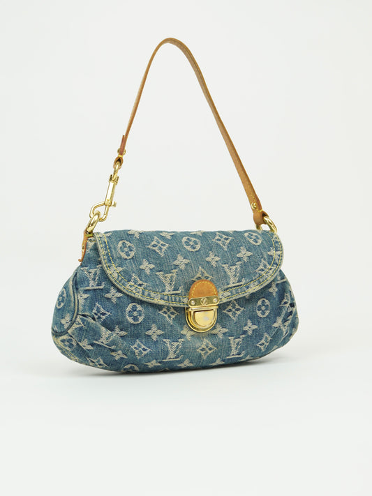 LOUIS VUITTON DENIM PLEATY BAG