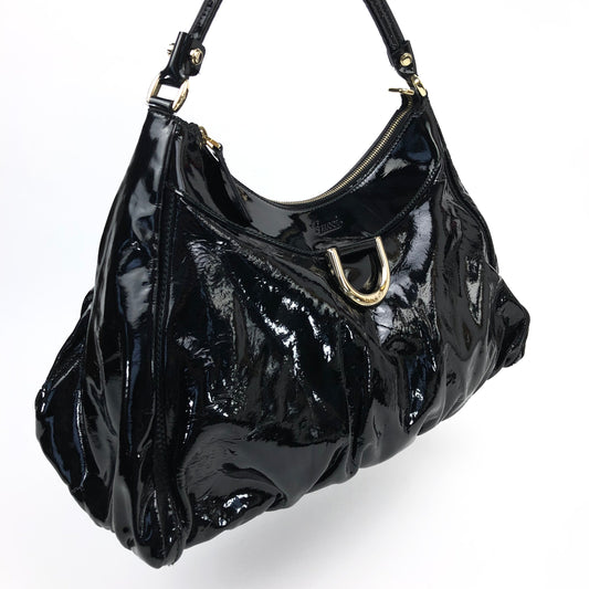 GUCCI MONOGRAM LEATHER ABBEY BAG