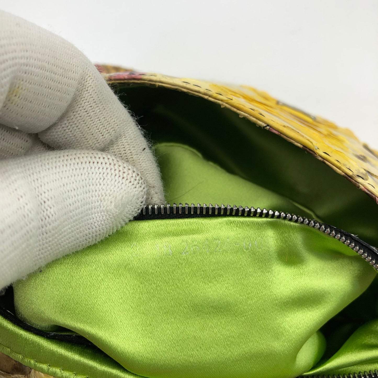 FENDI MULTI COLOUR PYTHON SNAKESKIN BAGUETTE BAG WITH MIRROR DETAILING