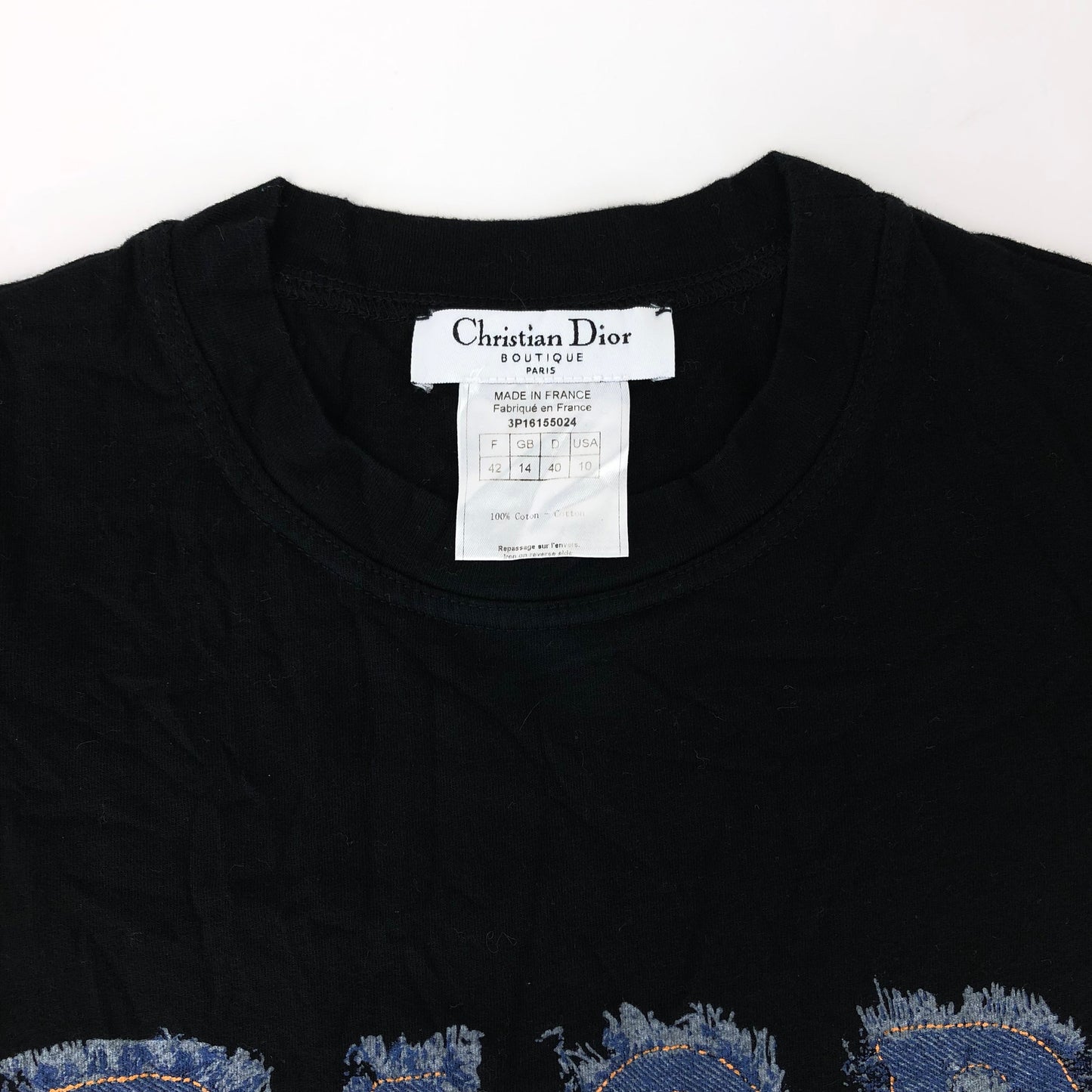 CHRISTIAN DIOR DENIM PRINT T-SHIRT