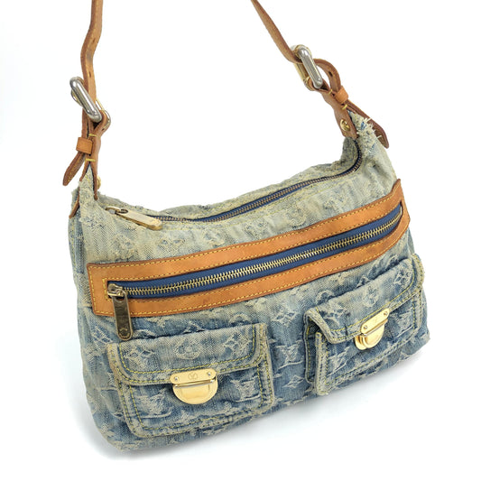 LOUIS VUITTON BAGGY PM DENIM SHOULDER BAG
