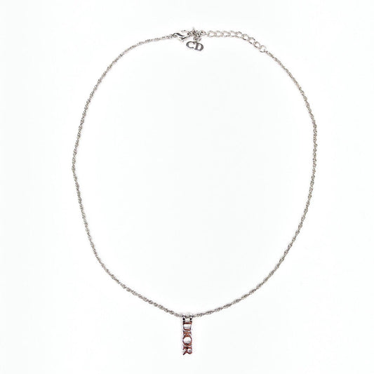 CHRISTIAN DIOR SPELL-OUT NECKLACE
