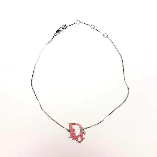 CHRISTIAN DIOR MONOGRAM ENAMEL NECKLACE