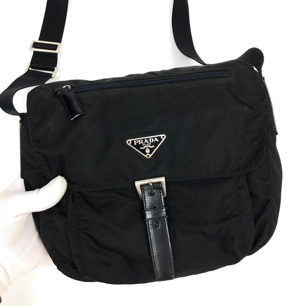 PRADA NYLON BUCKLE CROSSBODY BAG