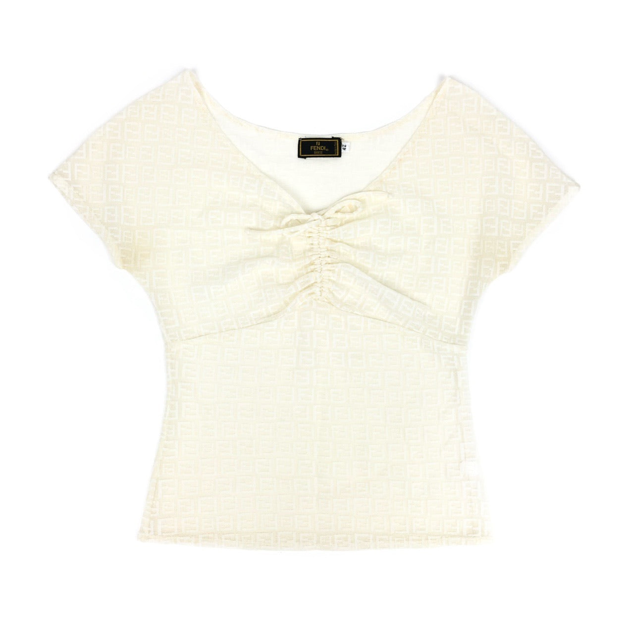 FENDI ZUCCA SHEER TOP