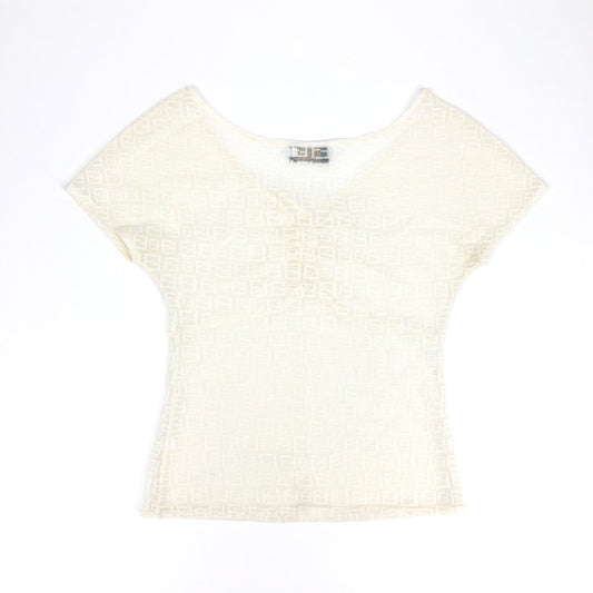 FENDI ZUCCA SHEER TOP