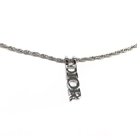 CHRISTIAN DIOR VERTICAL SPELL-OUT NECKLACE