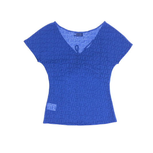 FENDI ZUCCA SHEER TOP