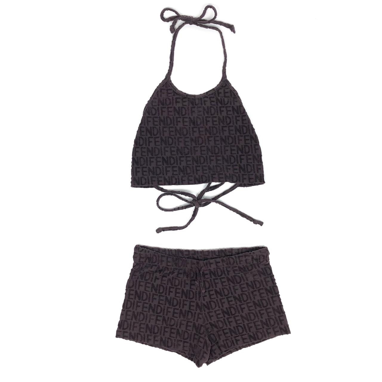 FENDI HALTER TOP AND SHORTS