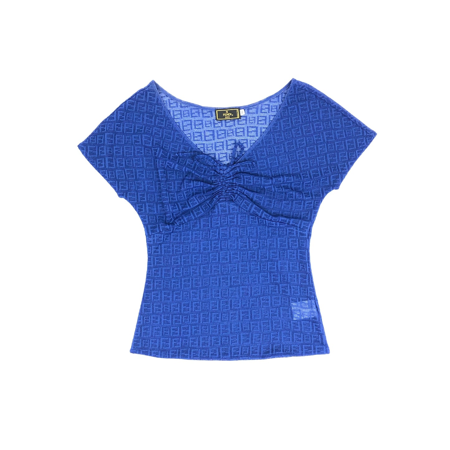 FENDI ZUCCA SHEER TOP