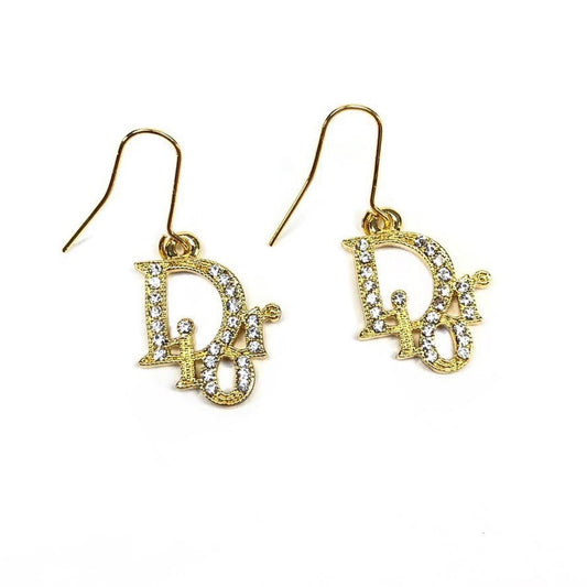 CHRISTIAN DIOR MONOGRAM JEWELLED EARRINGS