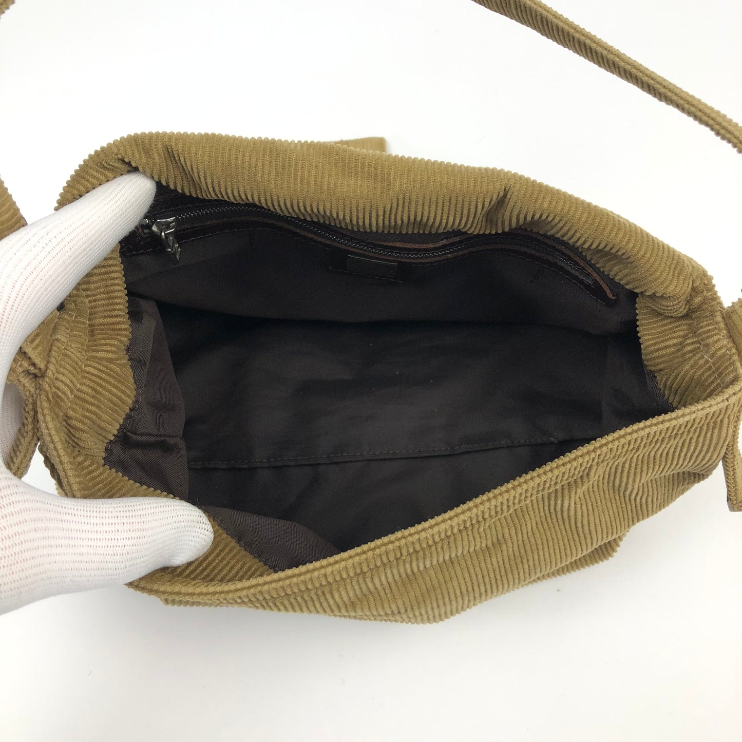 FENDI CORDUROY SHOULDER BAG