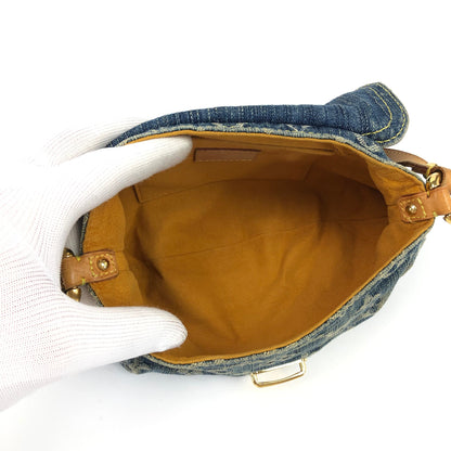 LOUIS VUITTON DENIM PLEATY SHOULDER BAG