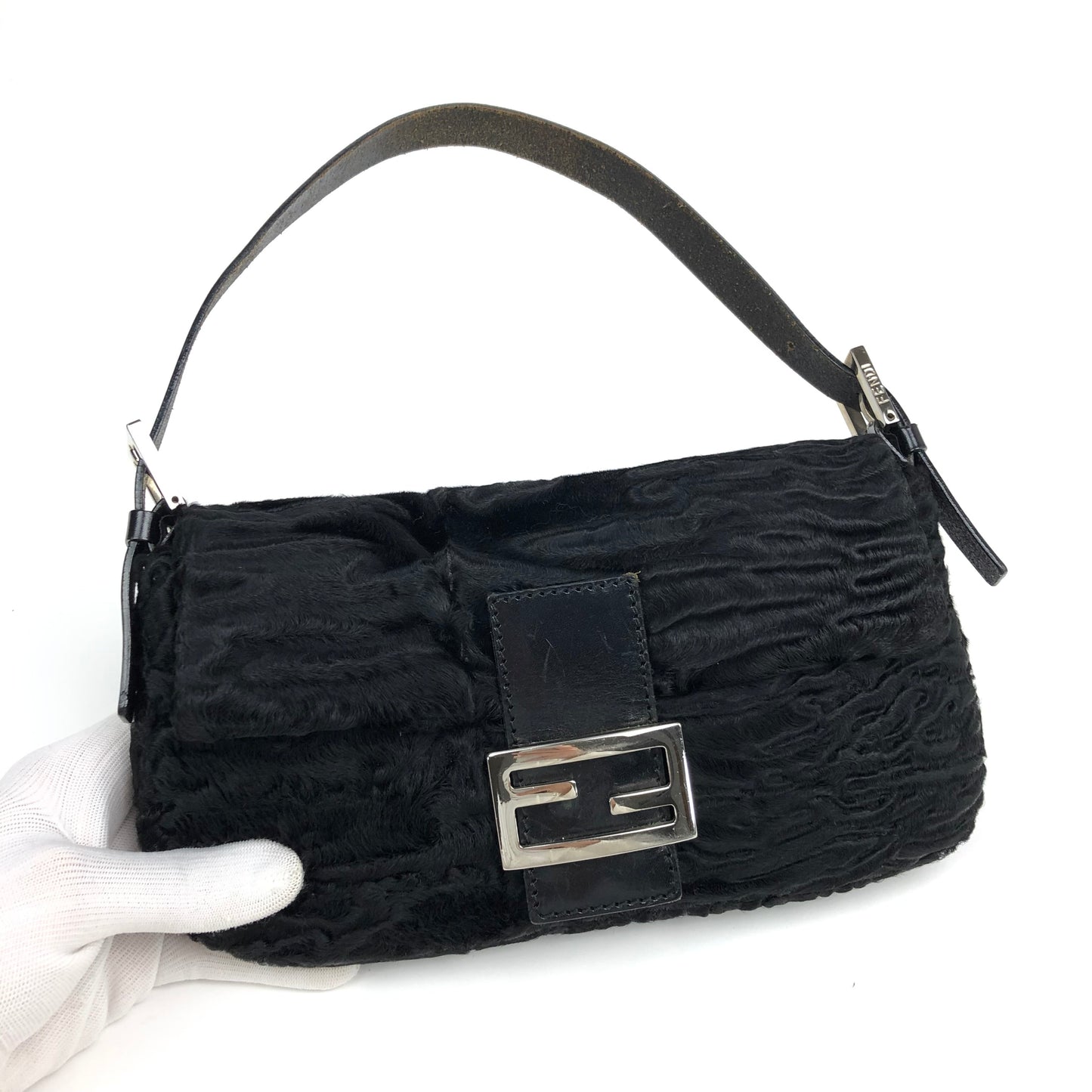 FENDI PERSIAN LAMB FUR BAGUETTE