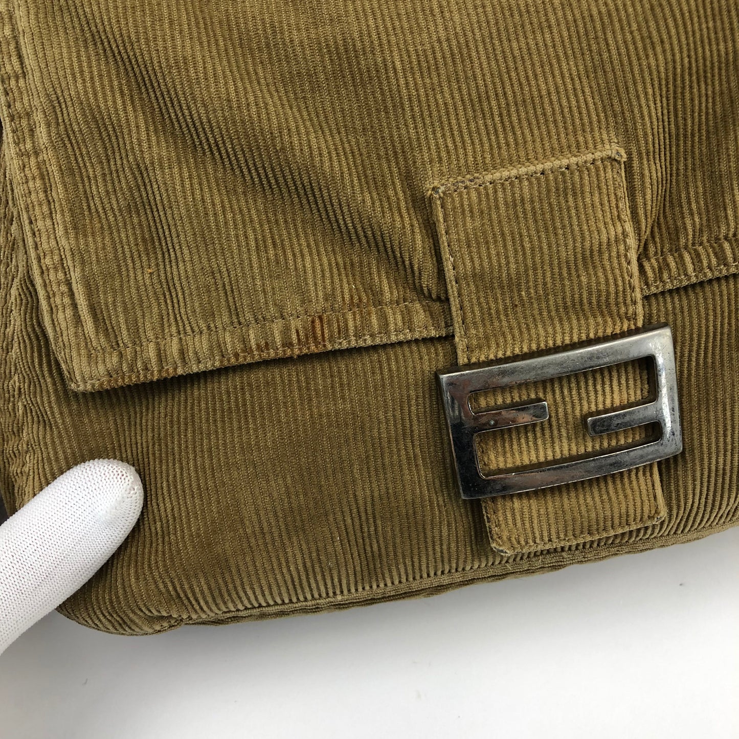 FENDI CORDUROY SHOULDER BAG