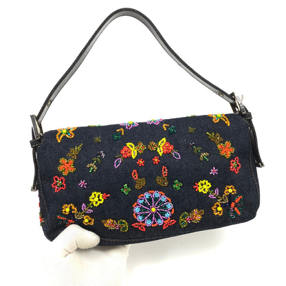 FENDI BEADED BAGUETTE SHOULDER BAG