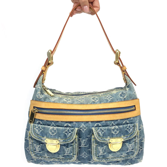 LOUIS VUITTON BAGGY PM DENIM SHOULDER BAG