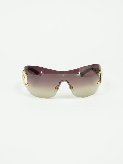 CHANEL RIMLESS CC LOGO SUNGLASSES