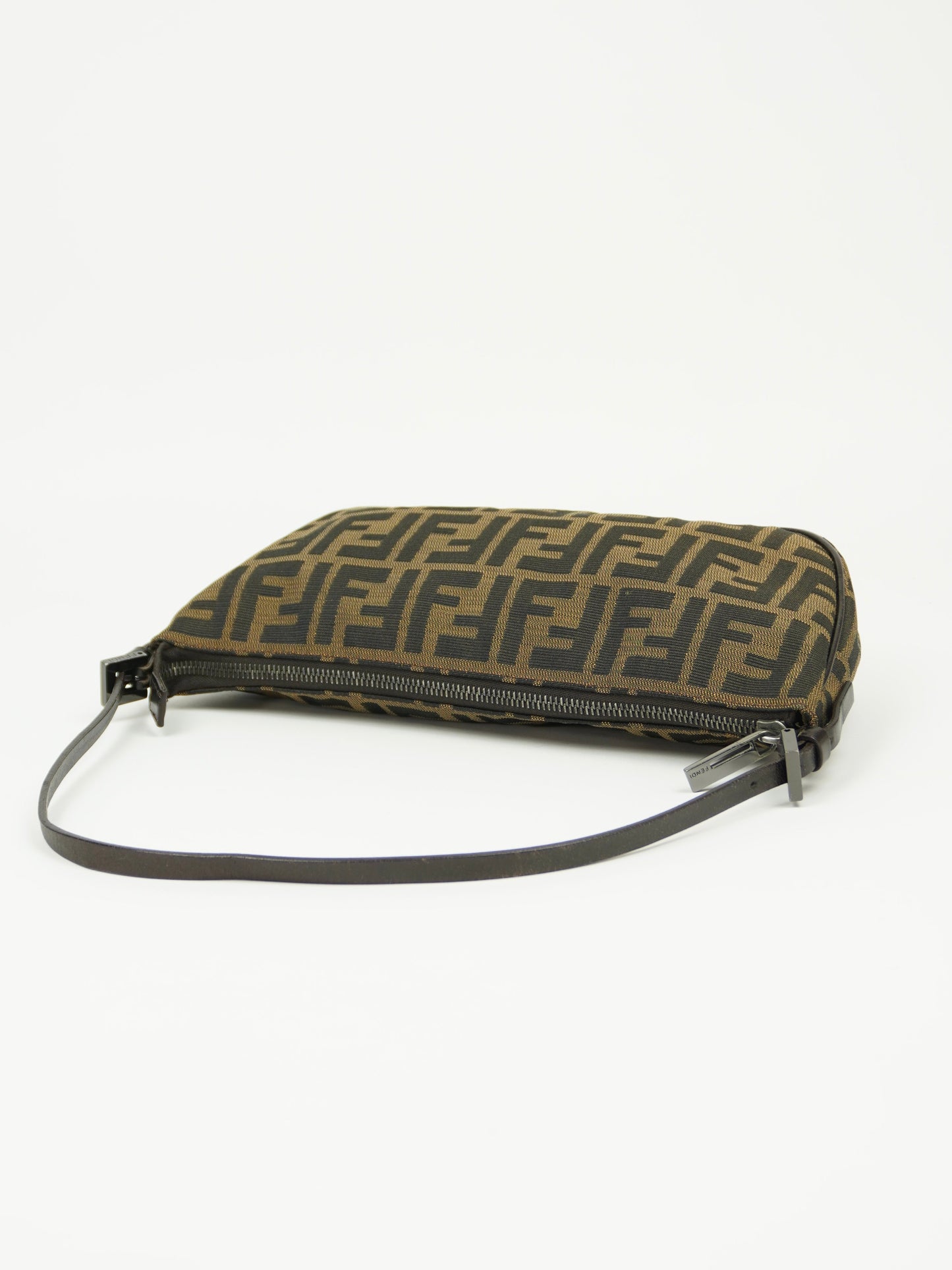 FENDI ZUCCA CRESCENT SHOULDER BAG