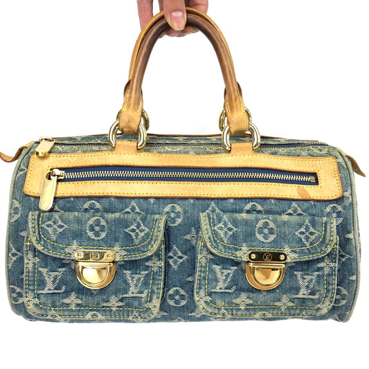LOUIS VUITTON NEO SPEEDY DENIM BAG