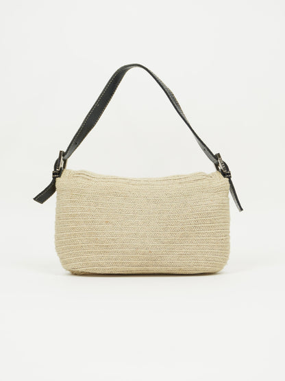 FENDI CROCHET BAGUETTE WITH DIAMANTÉ BUCKLE