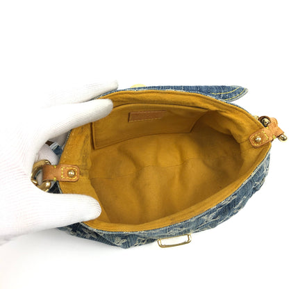LOUIS VUITTON DENIM PLEATY SHOULDER BAG