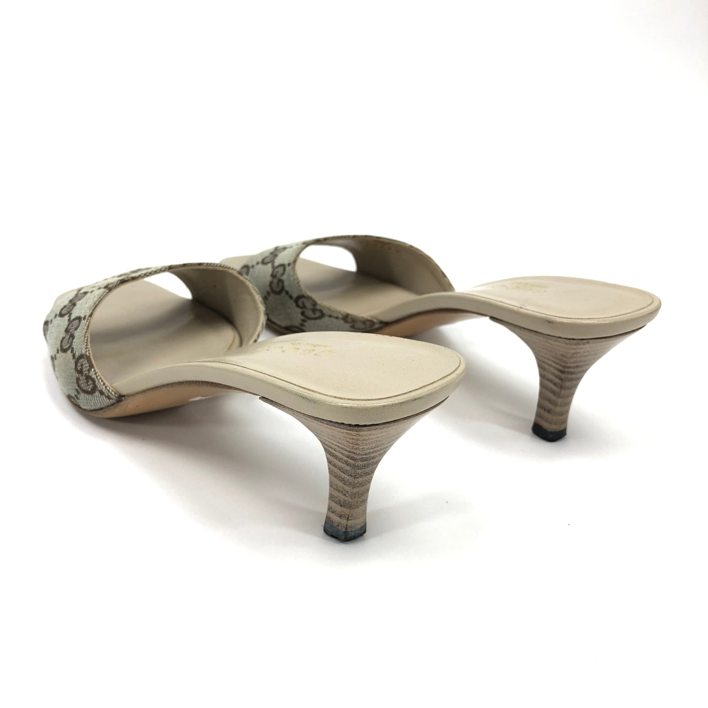 GUCCI MONOGRAM MULE HEELS