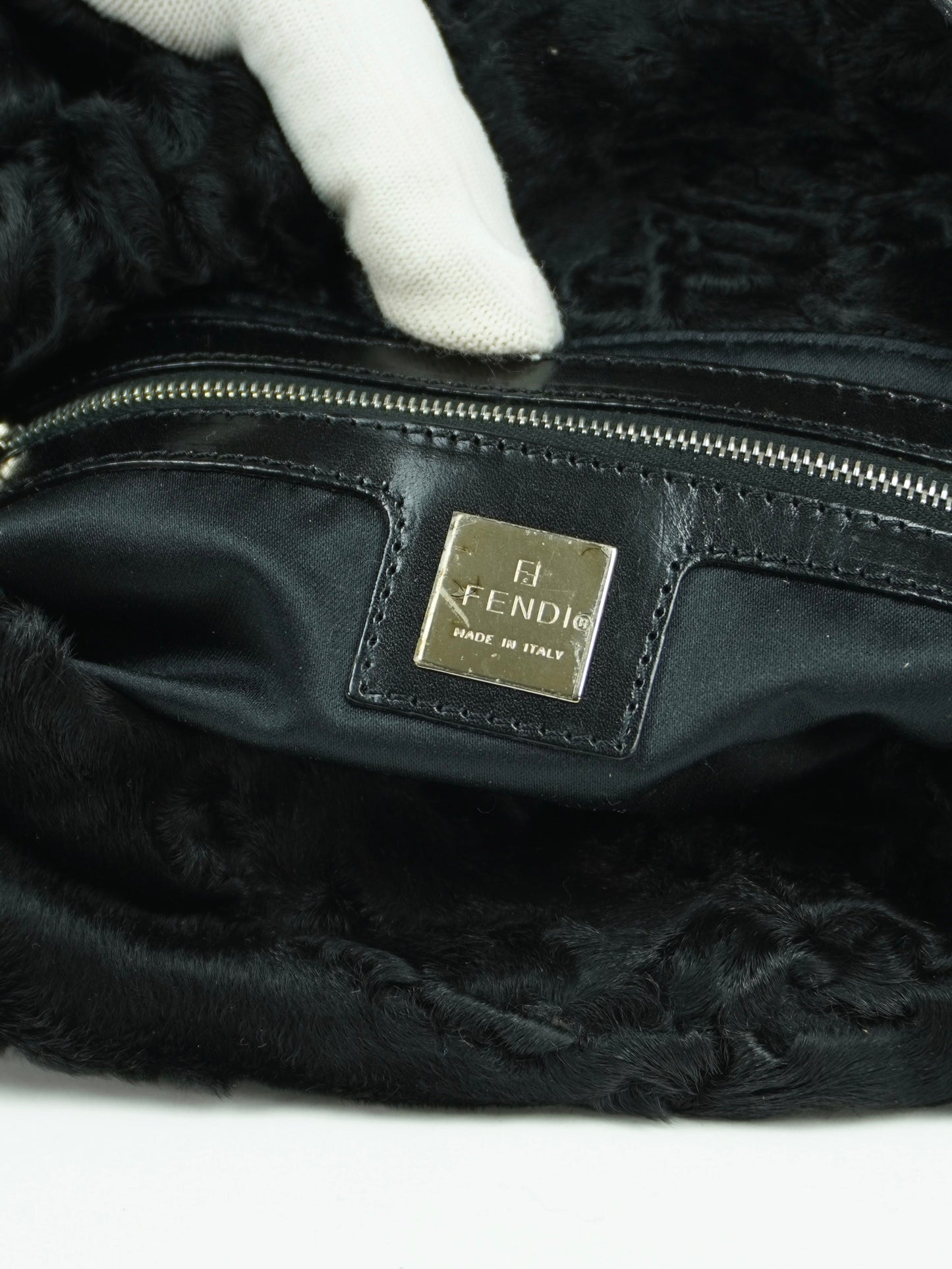 FENDI PERSIAN LAMB FUR BAGUETTE