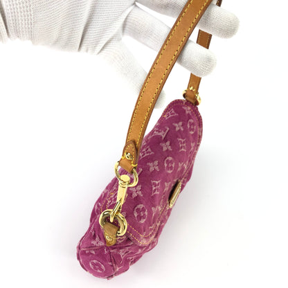 LOUIS VUITTON DENIM PLEATY SHOULDER BAG