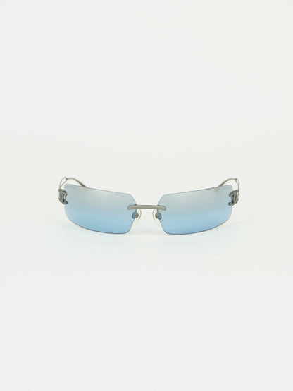 CHANEL RIMLESS RHINESTONE SUNGLASSES