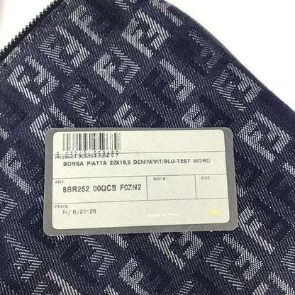 FENDI ZUCCA DENIM SHOULDER BAG