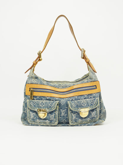 LOUIS VUITTON BAGGY PM DENIM SHOULDER BAG