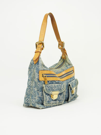 LOUIS VUITTON BAGGY PM DENIM SHOULDER BAG