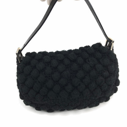 FENDI CASHMERE WOOL BAGUETTE SHOULDER BAG