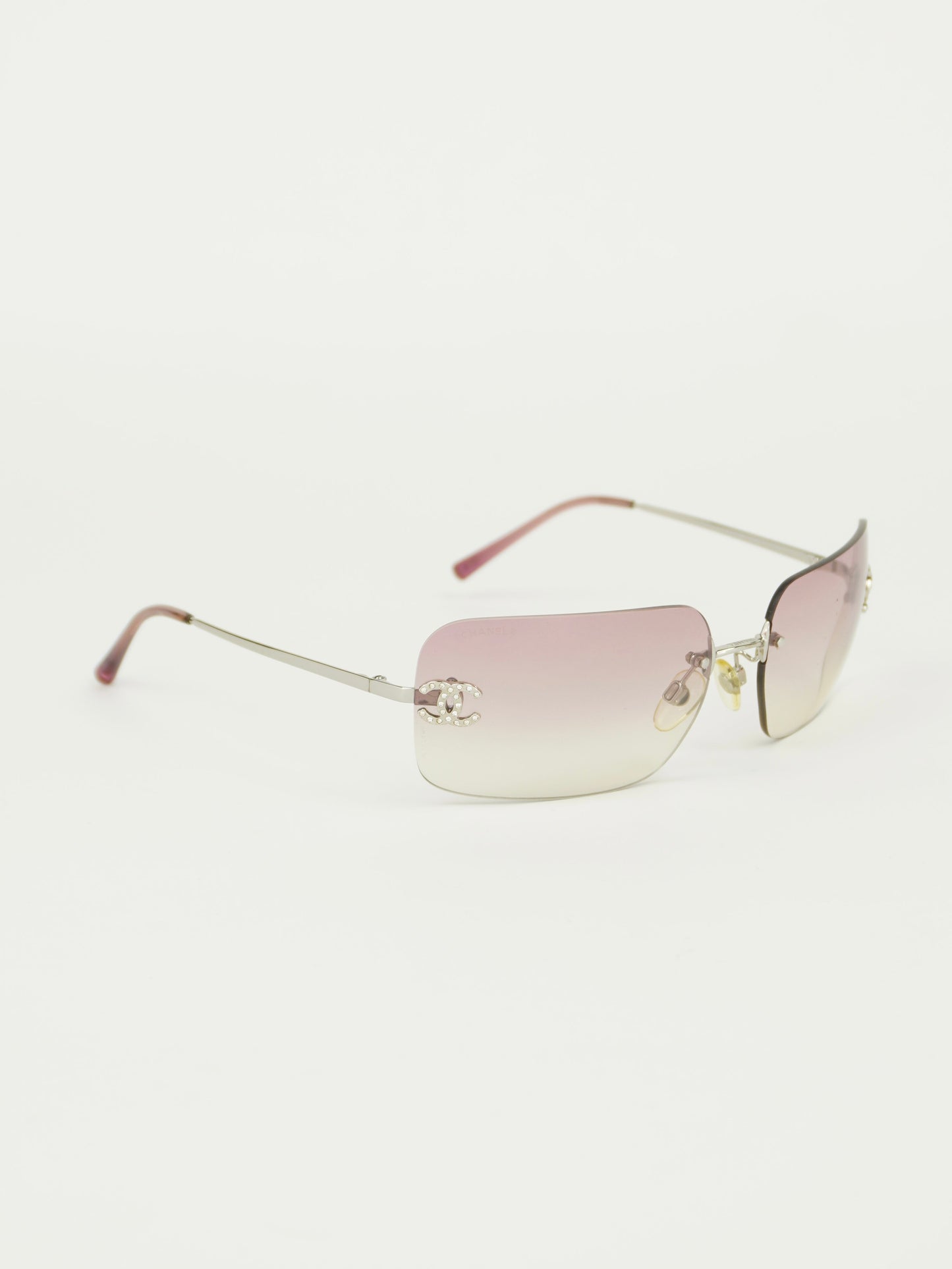 CHANEL RIMLESS RHINESTONE SUNGLASSES