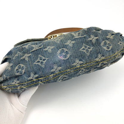 LOUIS VUITTON DENIM PLEATY SHOULDER BAG