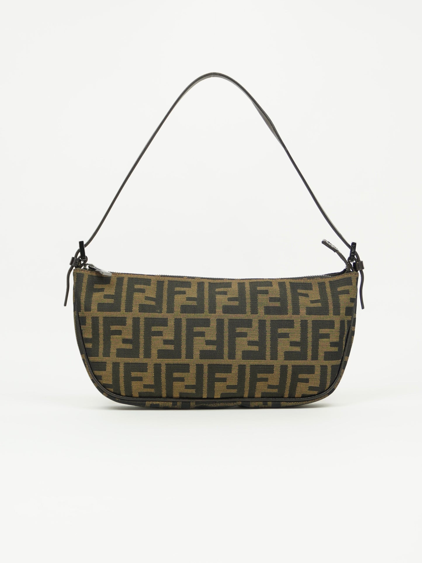 FENDI ZUCCA CRESCENT SHOULDER BAG