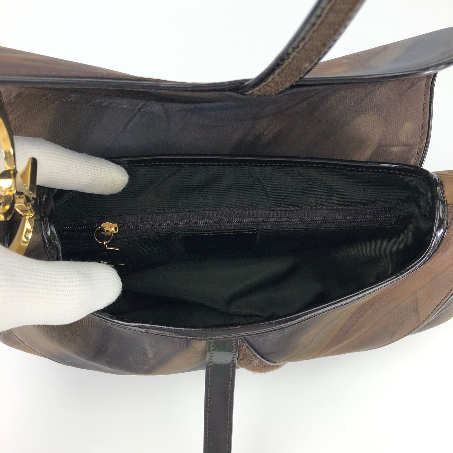 CHRISTIAN DIOR WATER COLOUR DOUBLE SADDLE BAG