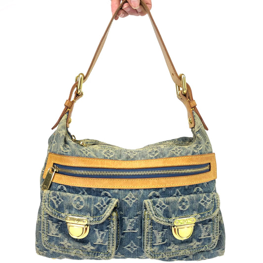 LOUIS VUITTON BAGGY PM DENIM SHOULDER BAG