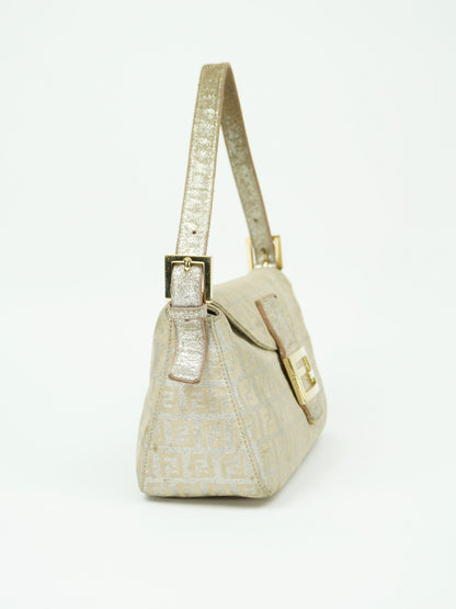 FENDI MONOGRAM SHIMMER BAGUETTE