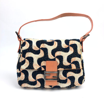 FENDI BEADED SWIRL MAMA BAGUETTE BAG