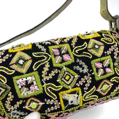 FENDI BEADED BAGUETTE SHOULDER BAG