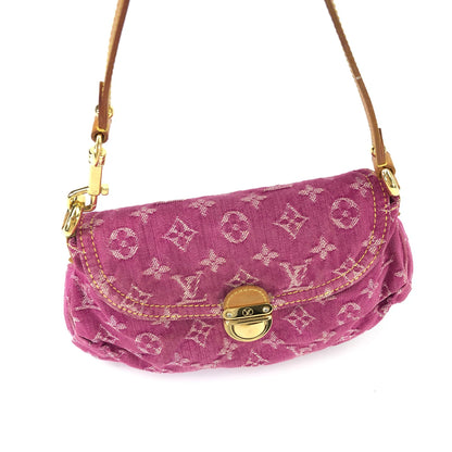 LOUIS VUITTON DENIM PLEATY SHOULDER BAG
