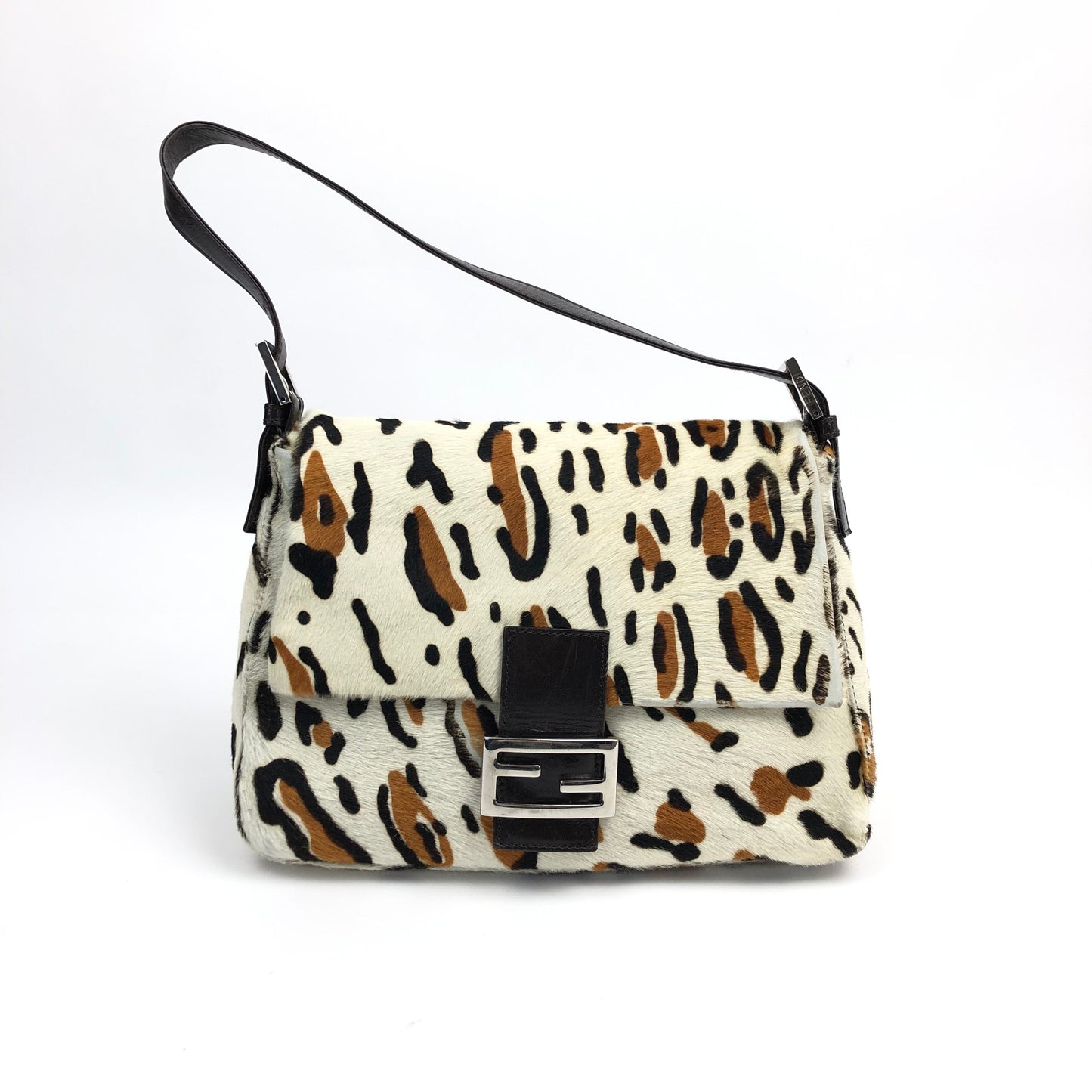 FENDI CALF HAIR MAMA BAGUETTE BAG