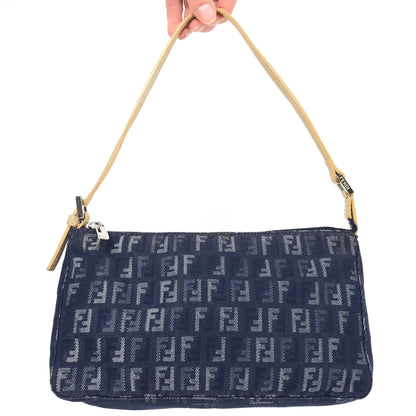 FENDI DENIM ZUCCA SHOULDER BAG